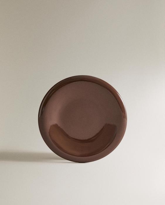 طبق للتحلية خزف حجري مطلي بالمينا