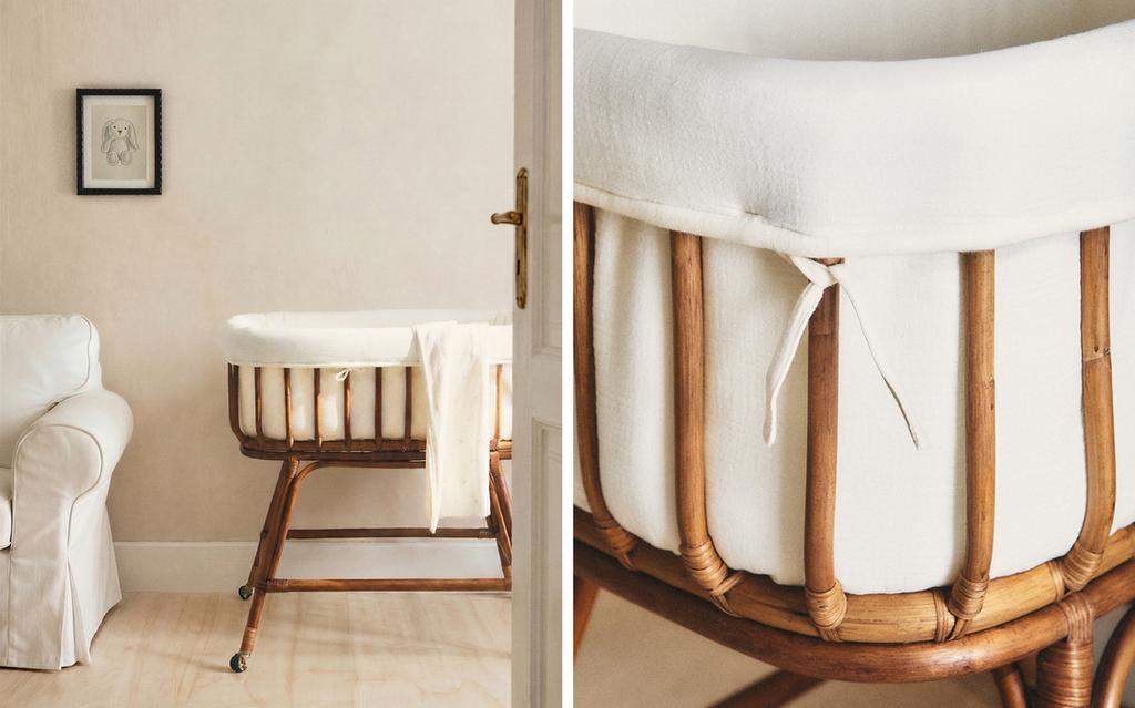 RATTAN MINI COT
