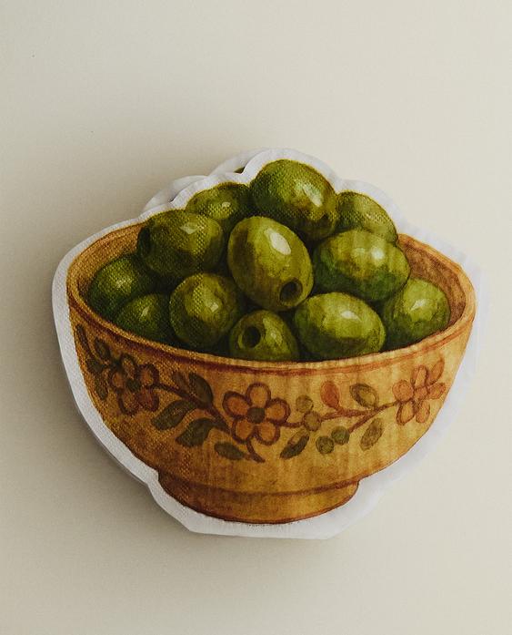 חבילת מפיות נייר בעיצוב זית (חבילה של 20 יח')