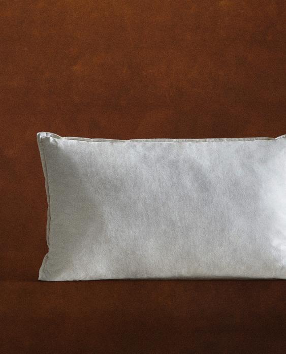 ПОДУШКА С ПЕРЬЕВЫМ НАПОЛНИТЕЛЕМ В ХЛОПКОВОМ ЧЕХЛЕ