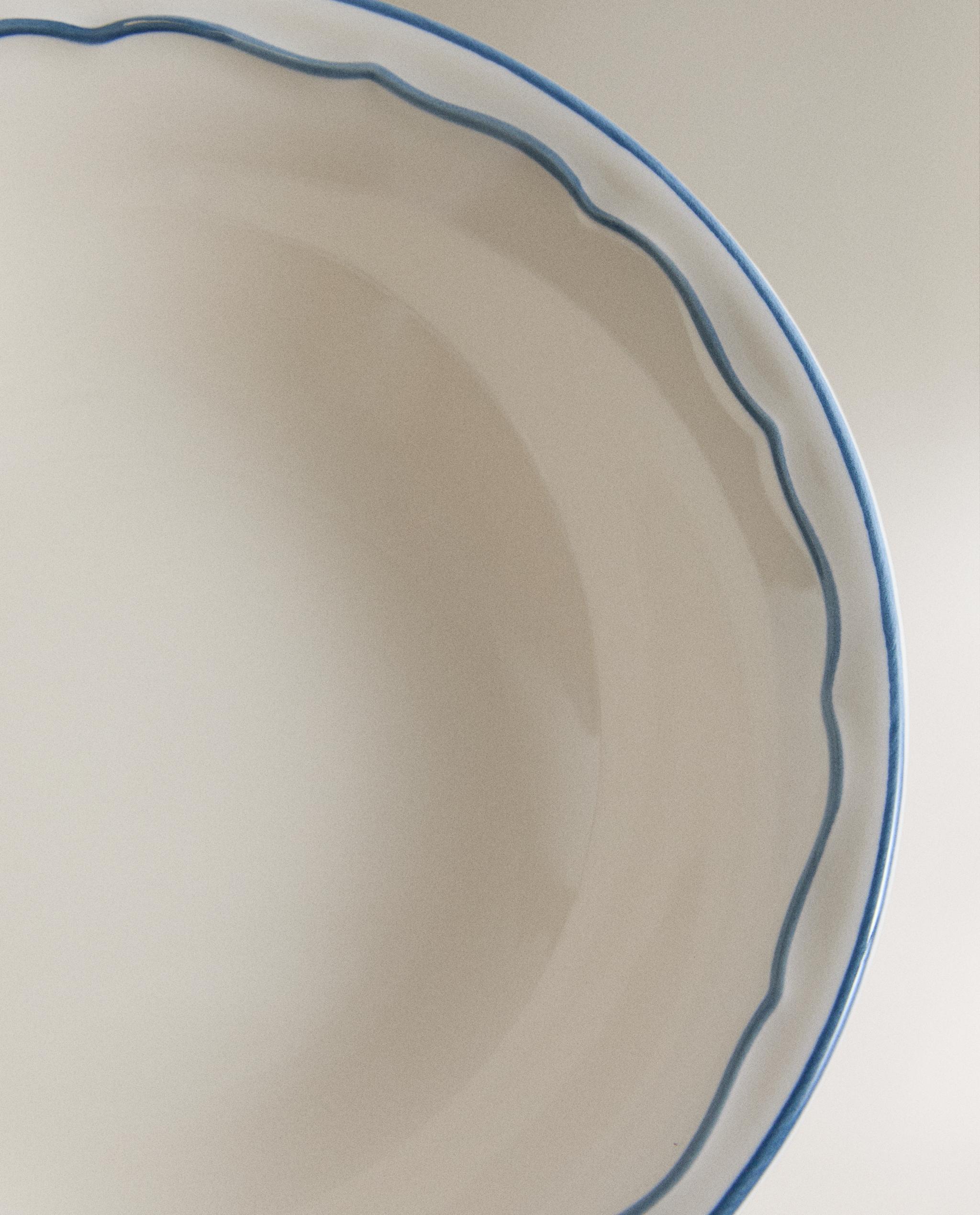 EARTHENWARE BOWL WITH WAVY RIM product thumbnail 6