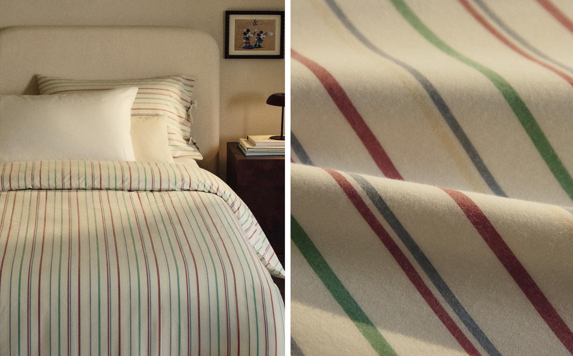 غلاف لحاف مخطط متعدد الألوان للأطفال غلاف لحاف مخطط متعدد الألوان للأطفال