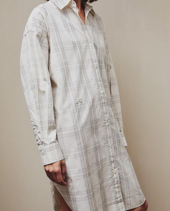 CHEMISE LONGUE RAYÉE