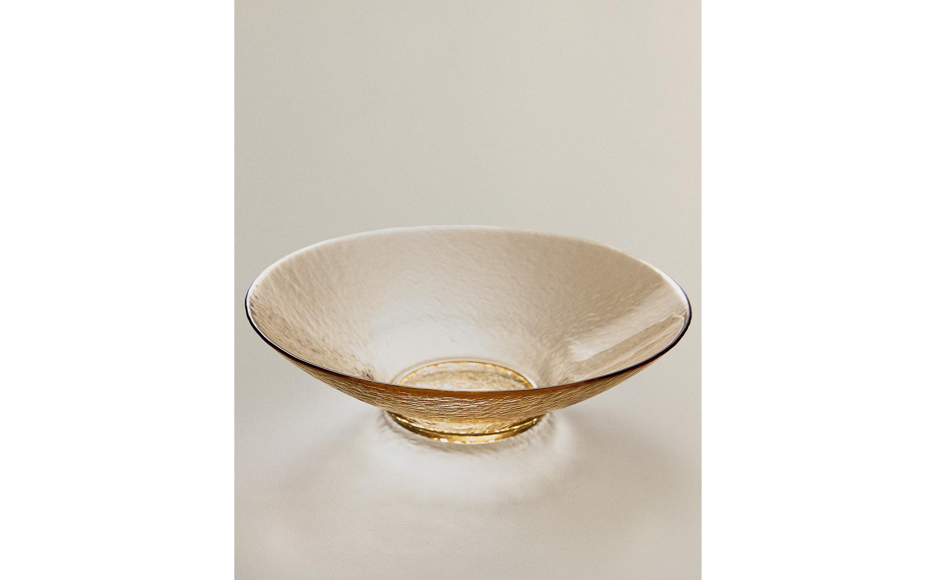 TEXTURED GLASS SALAD BOWL TEXTURED GLASS SALAD BOWL