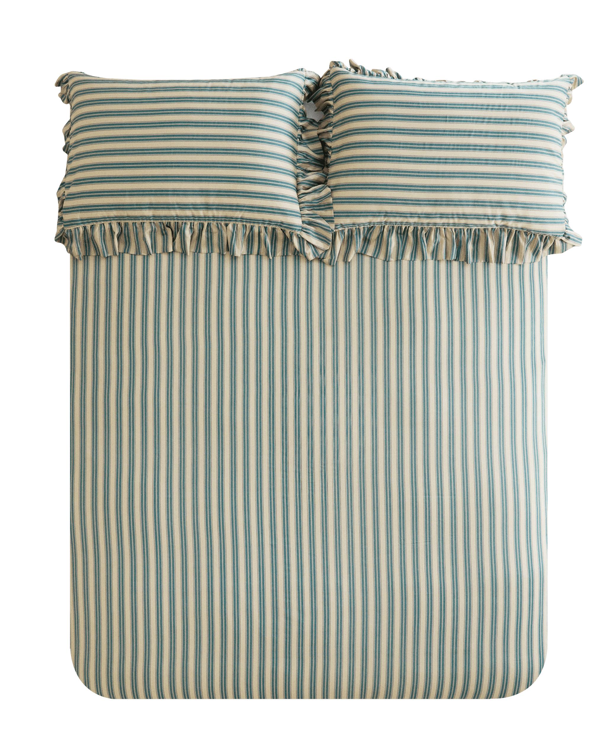 STRIPED DUVET COVER WITH RUFFLE TRIM | KATHARINE POLE product thumbnail 7