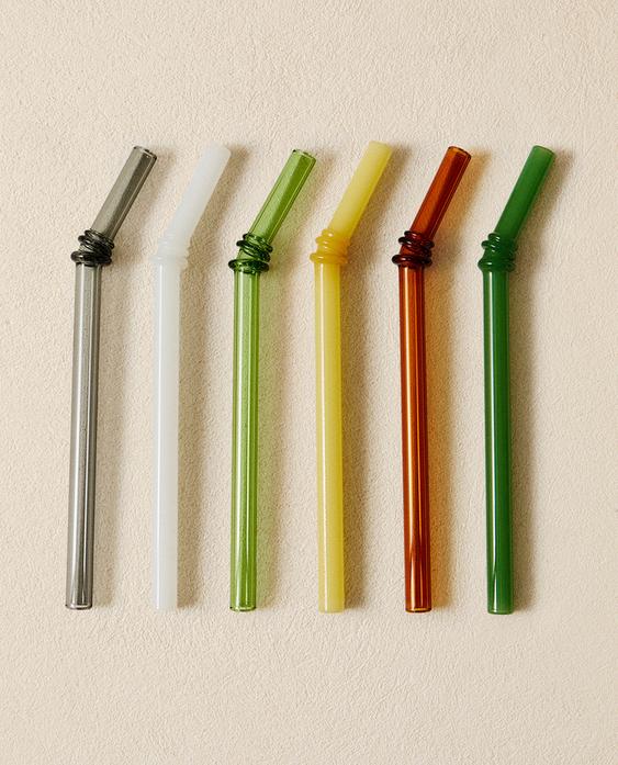 PACK PAJITAS VIDRIO COLORES (PACK 6)