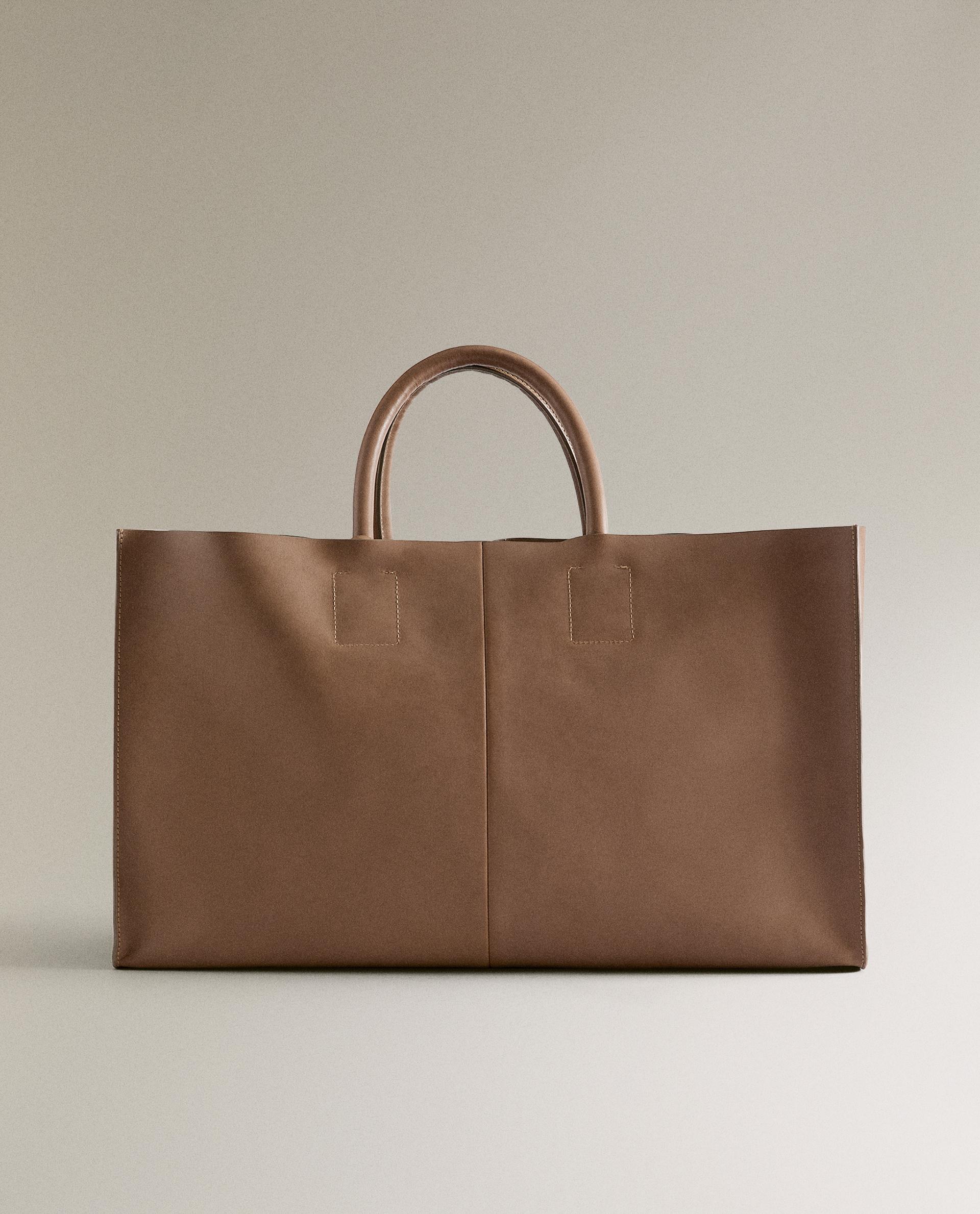 LEATHER TOTE BAG Zara Home Deutschland