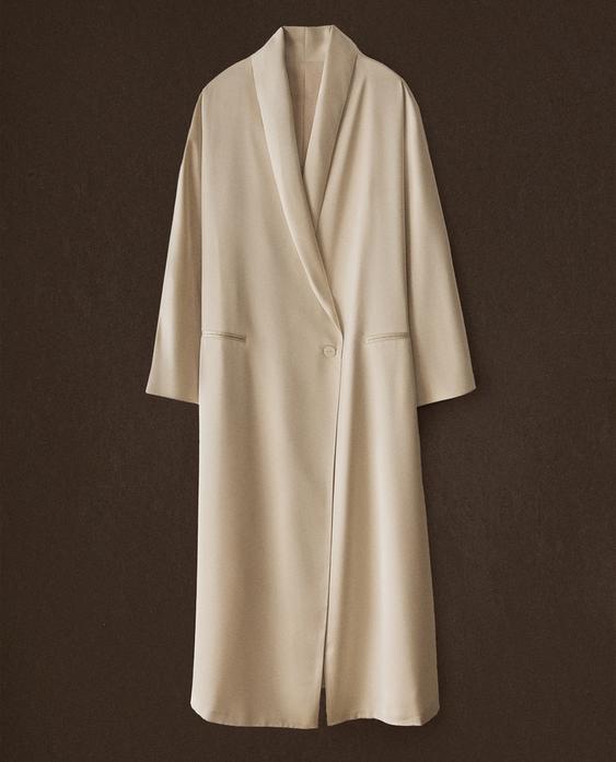 PLAIN SATEEN DRESSING GOWN