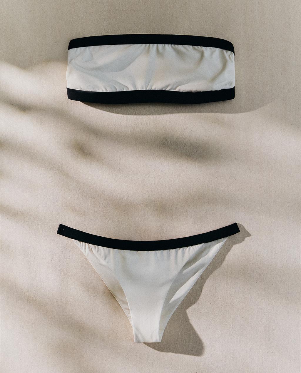 HAUT DE BIKINI BANDE CONTRASTÉE