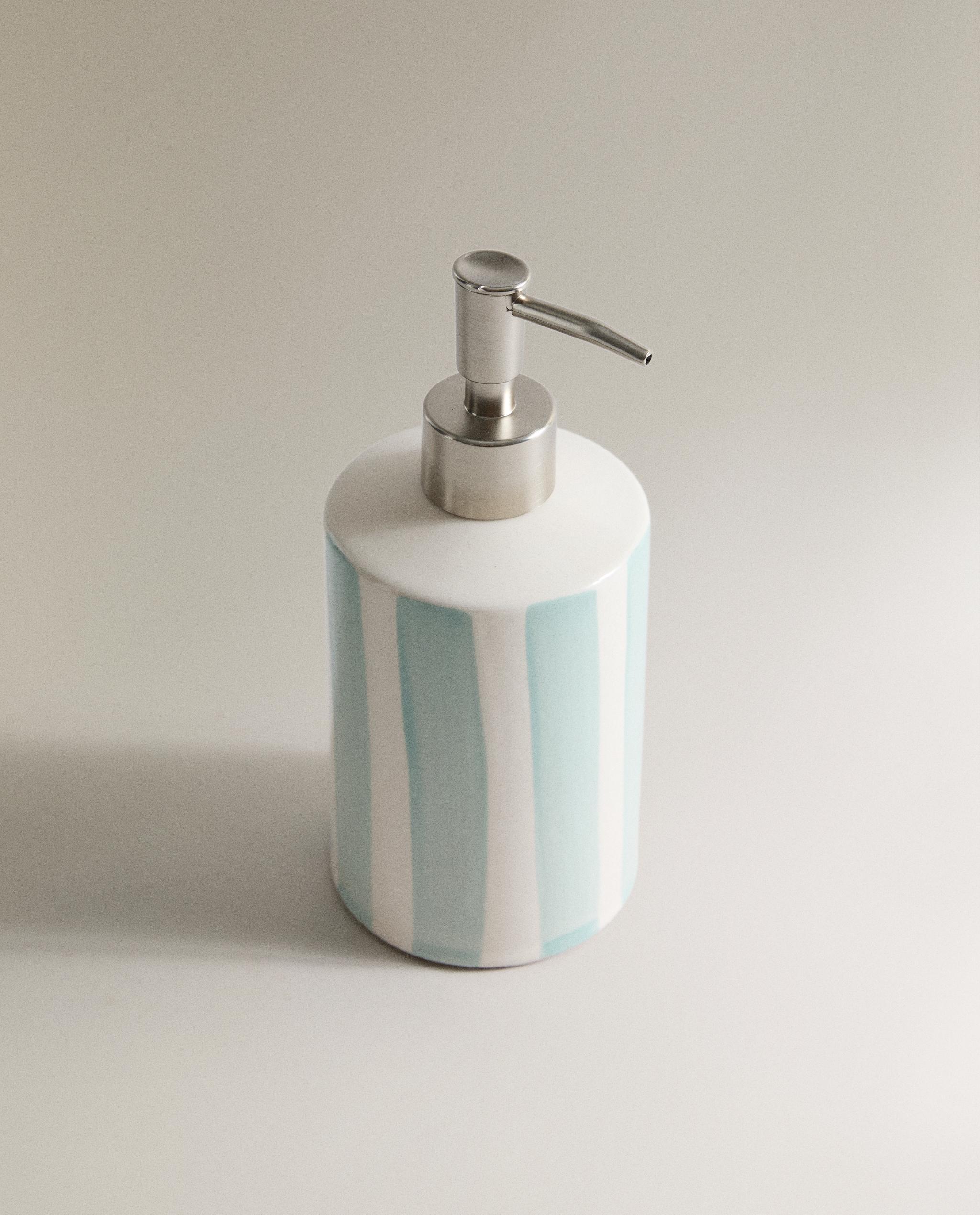 STRIPED CERAMIC SOAP DISPENSER product thumbnail 4
