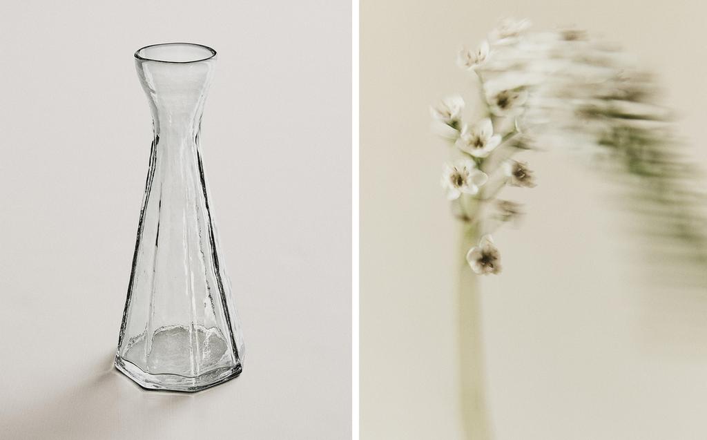 VASE FACETTÉ EN VERRE ÉTROIT VASE FACETTÉ EN VERRE ÉTROIT