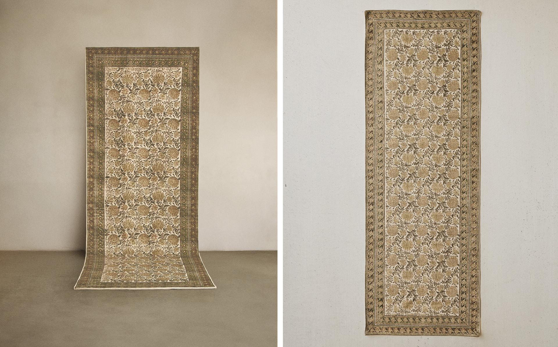 ALFOMBRA ALGODÓN ESTAMPADO FLORAL