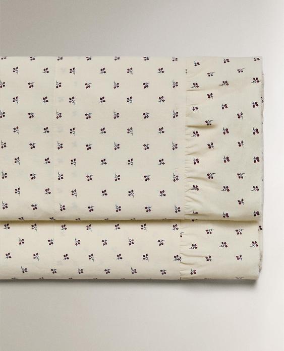 SÁBANA ENCIMERA INFANTIL ESTAMPADO FLOR VOLANTE SÁBANA ENCIMERA INFANTIL ESTAMPADO FLOR VOLANTE