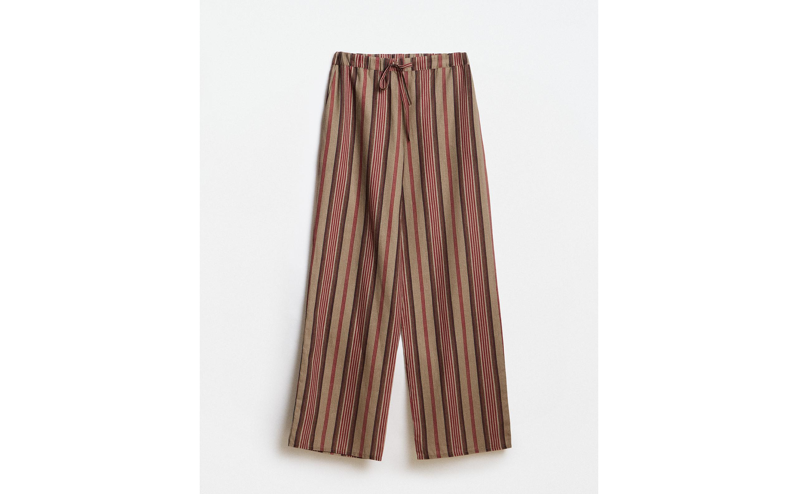 STRIPED COTTON AND LINEN TROUSERS | KATHARINE POLE product thumbnail 9