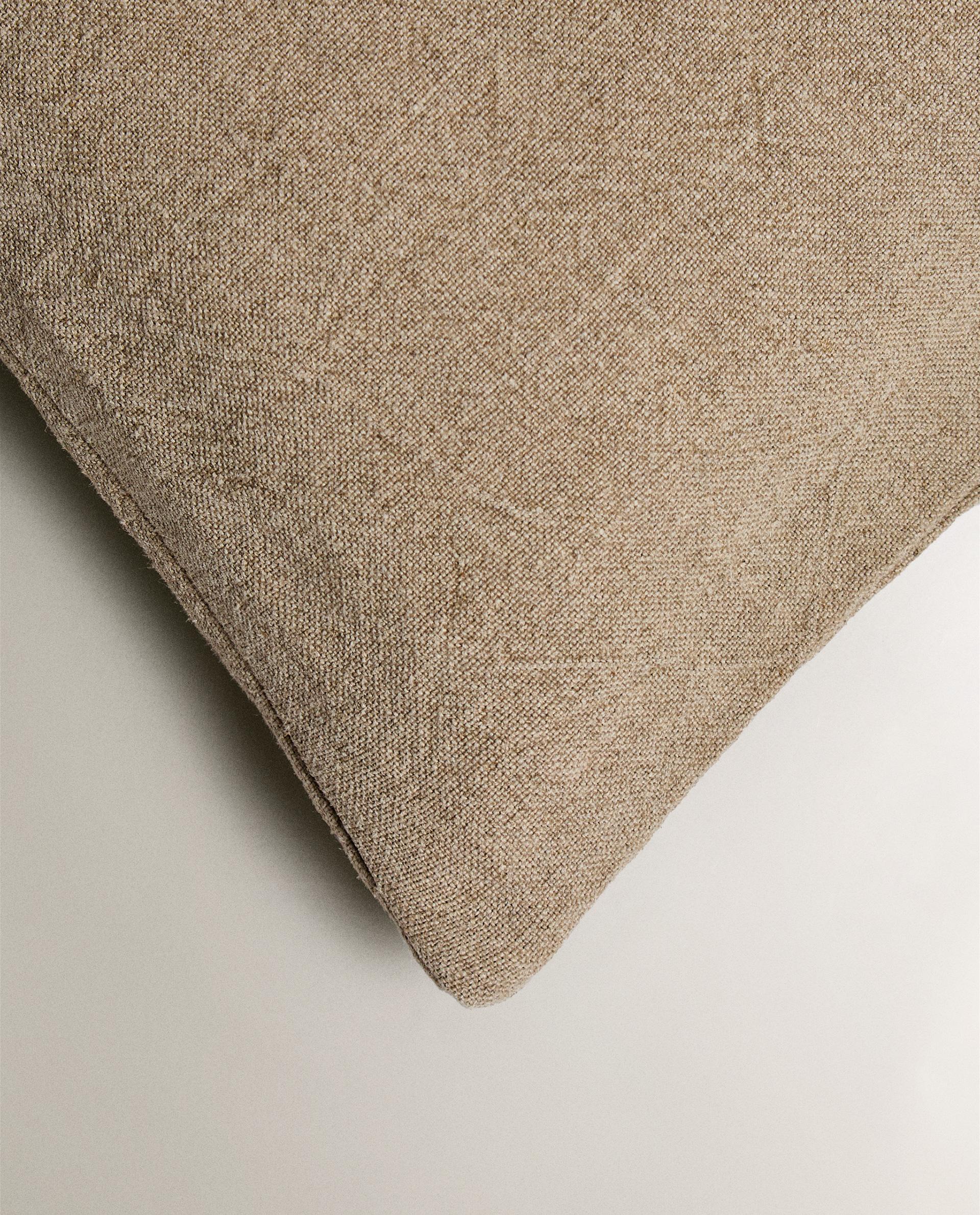PLAIN WASHED LINEN QUILTED CUSHION COVER product thumbnail 5