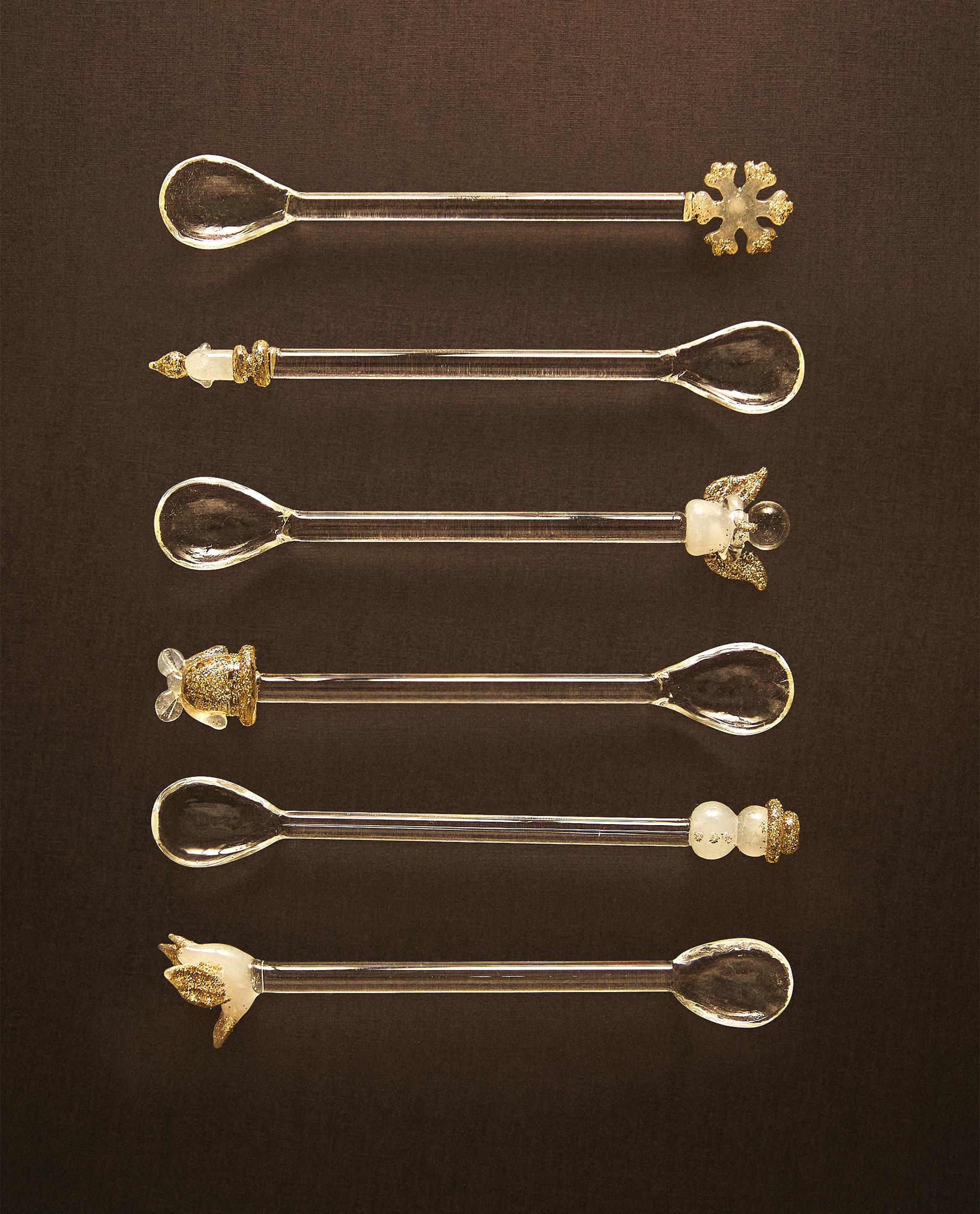 クリスマス グリッター ガラス スプーンセット (6本セット) | Zara