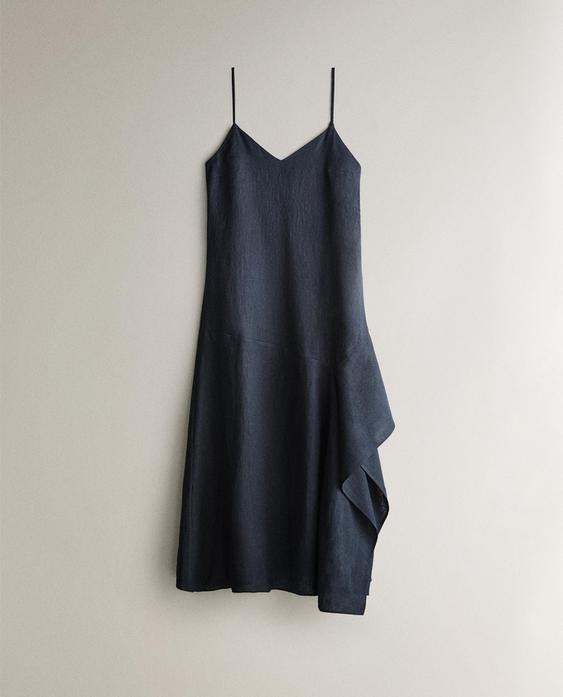 knee length dresses for ladies The Zara dress navy blue  Leyna Dresses