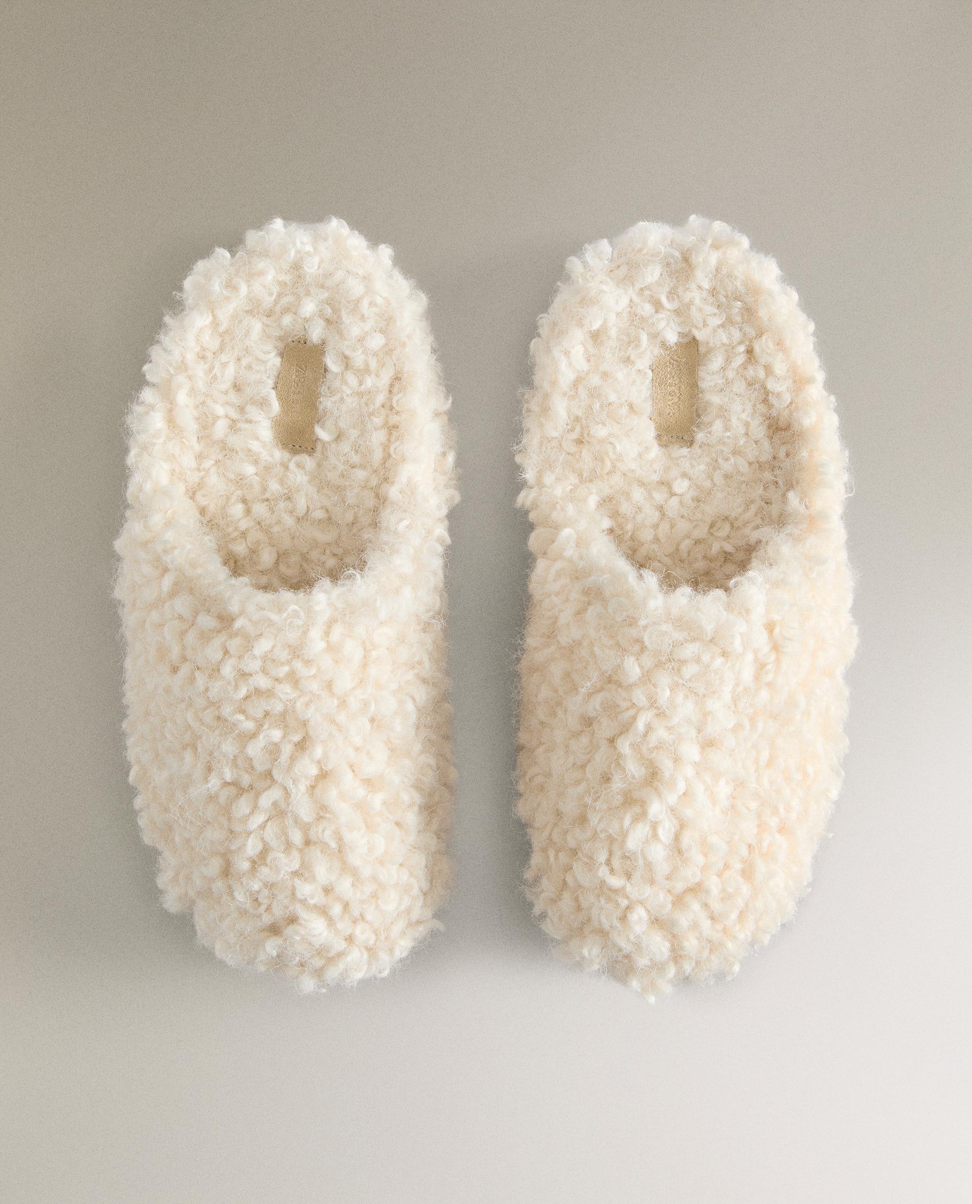 FAUX SHEARLING MULE SLIPPERS | Zara Home United States of America