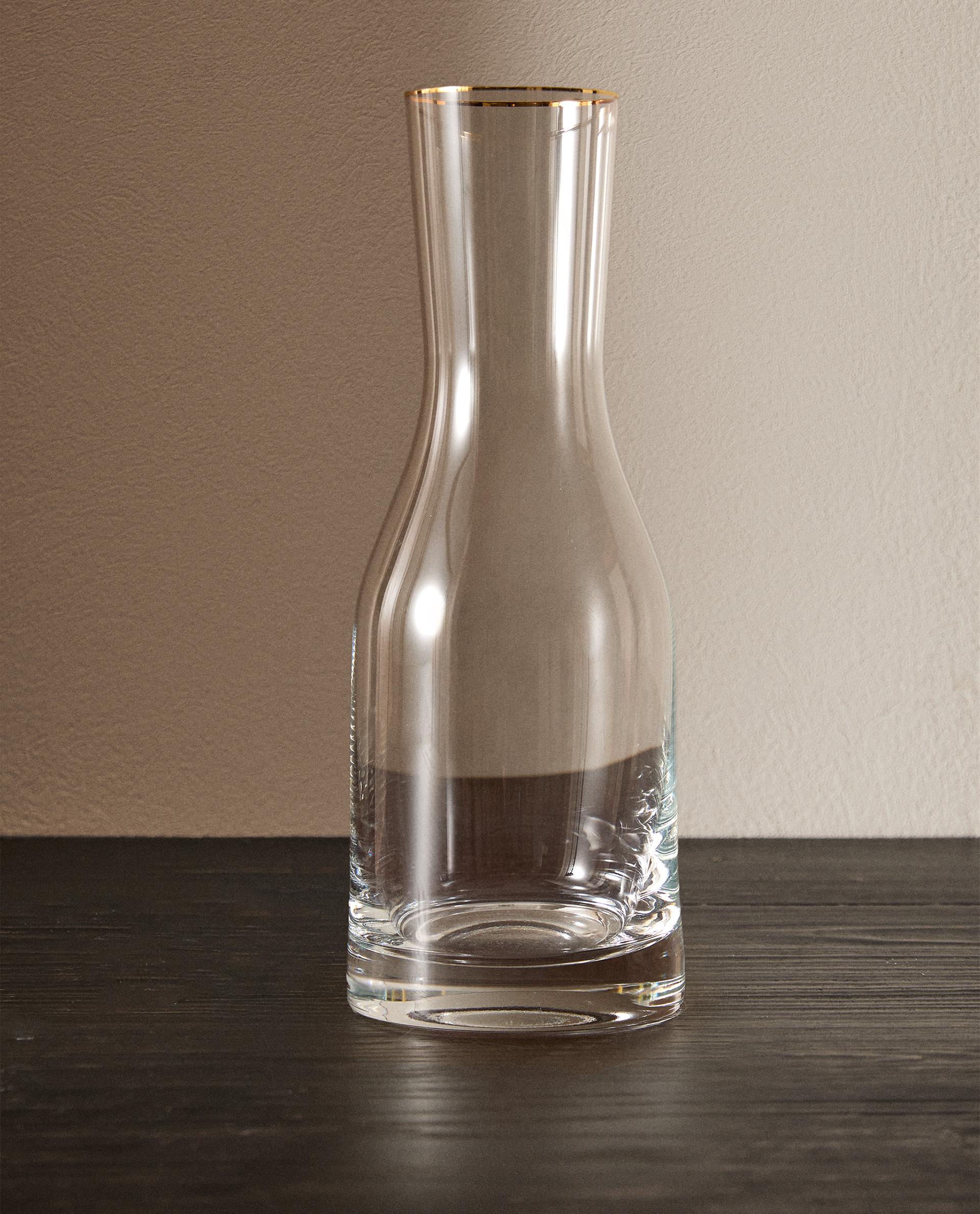 BOHEMIA CRYSTAL BOTTLE WITH GOLD RIM