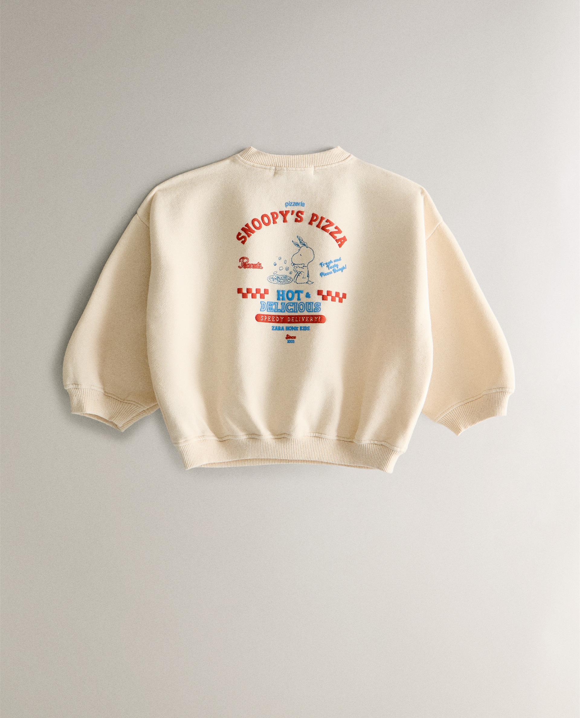 PEANUTS™ COTTON PIZZA SWEATSHIRT | Zara Home United States