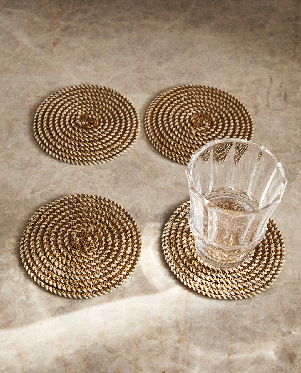 НАБОР БУМАЖНЫХ ПОДСТАВОК ПОД СТАКАН (4 ШТ.)