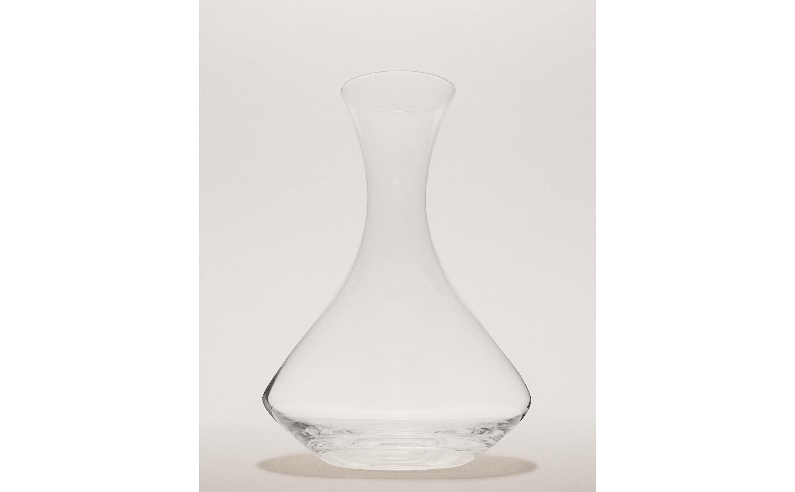 SET OF DECANTER AND 2 CRYSTALLINE WINE GLASSES