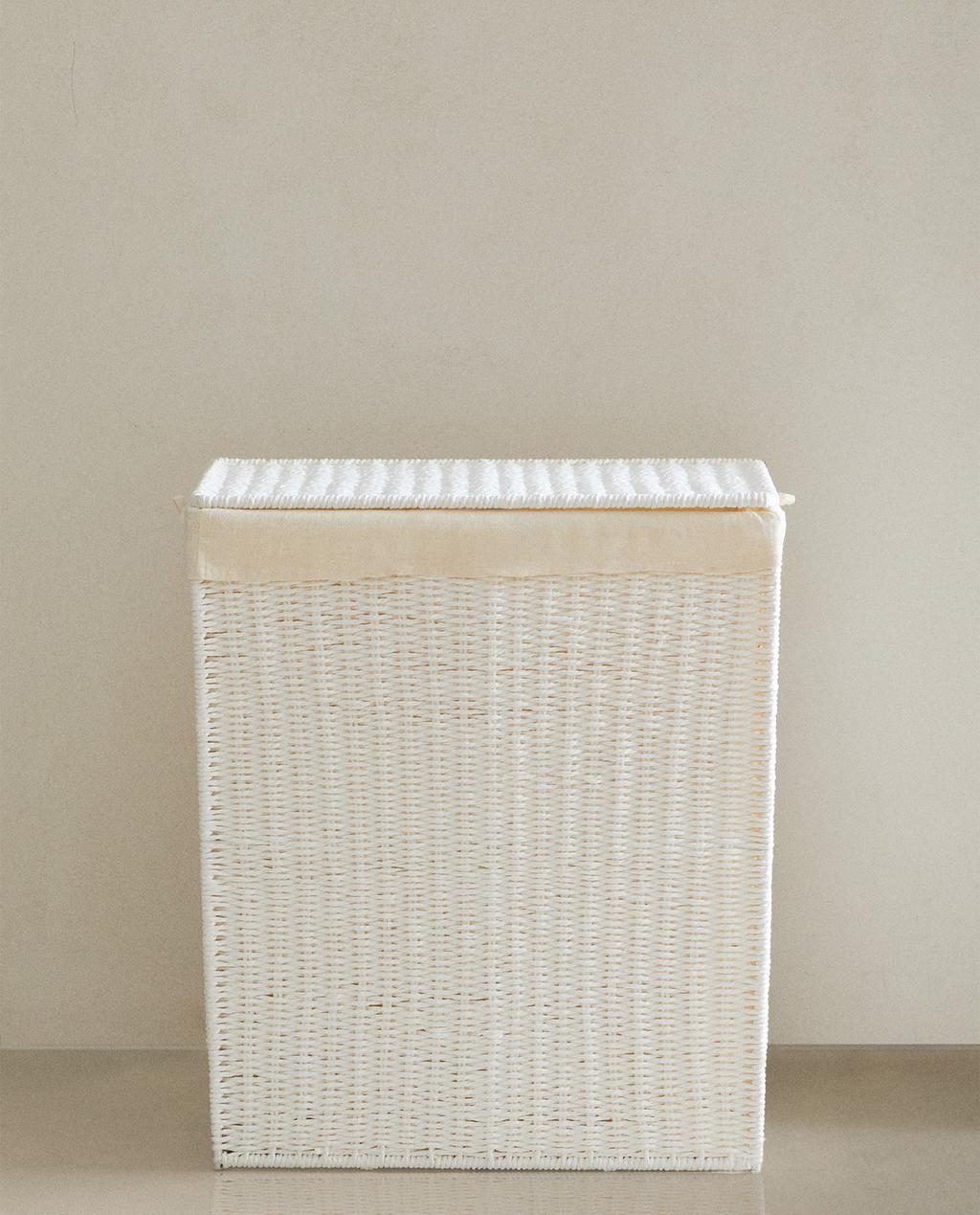 LAUNDRY BASKET WITH TWO COMPARTMENTS
