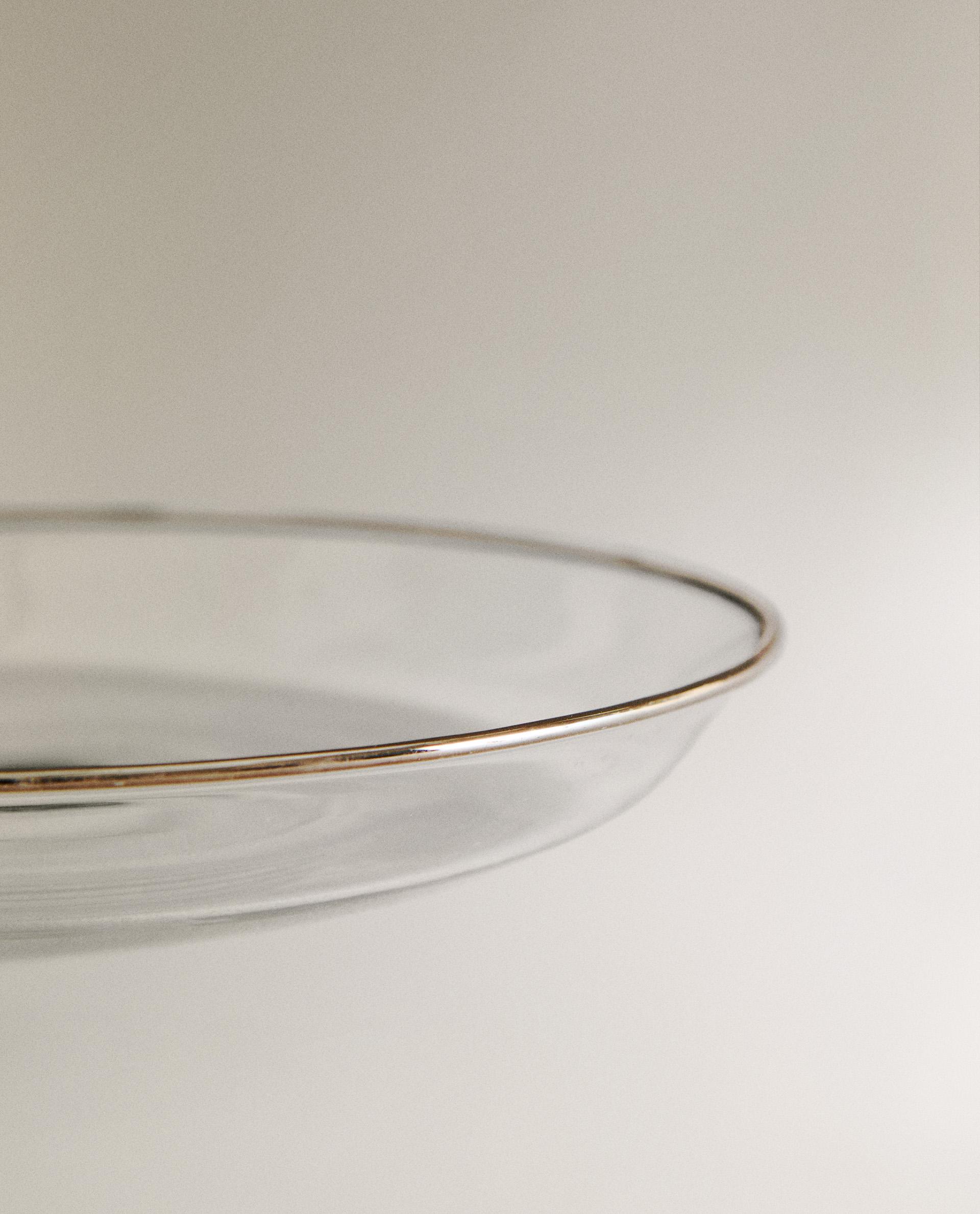 BOROSILICATE GLASS SIDE PLATE WITH RIM product thumbnail 5