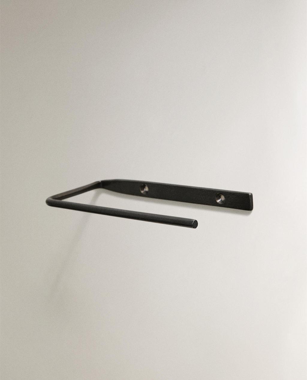 DARK METAL TOILET PAPER HOLDER