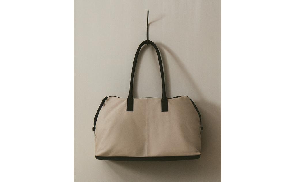 SAC DE VOYAGE EN TOILE ET CUIR