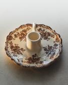 КЕРАМИЧЕН СВЕЩНИК С ФЛОРАЛНИ МОТИВИ