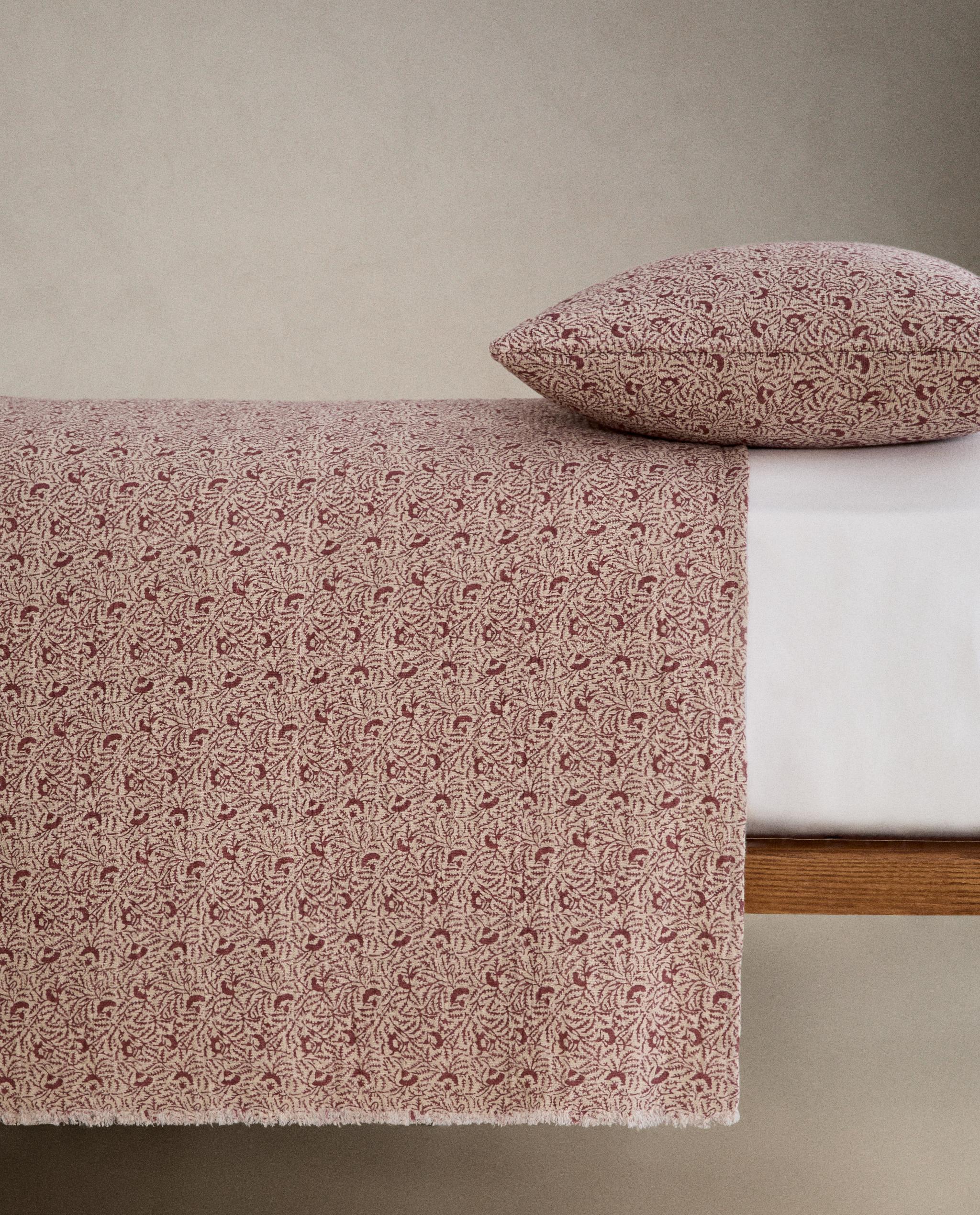 BRANCH PRINT COTTON AND LINEN BEDSPREAD product thumbnail 4