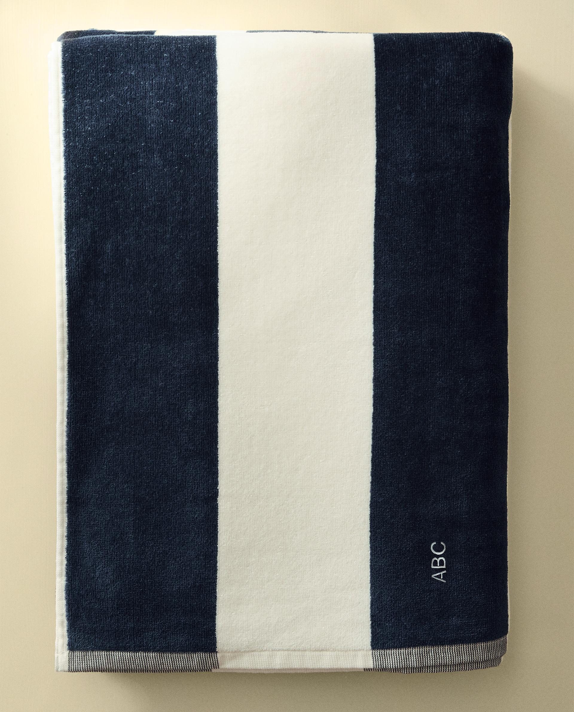ワイドボーダー ベロア ビーチタオル | Zara Home 日本/Japan