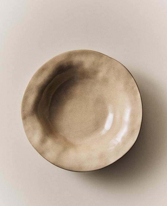 ASSIETTE CREUSE GRÈS IRRÉGULIÈRE