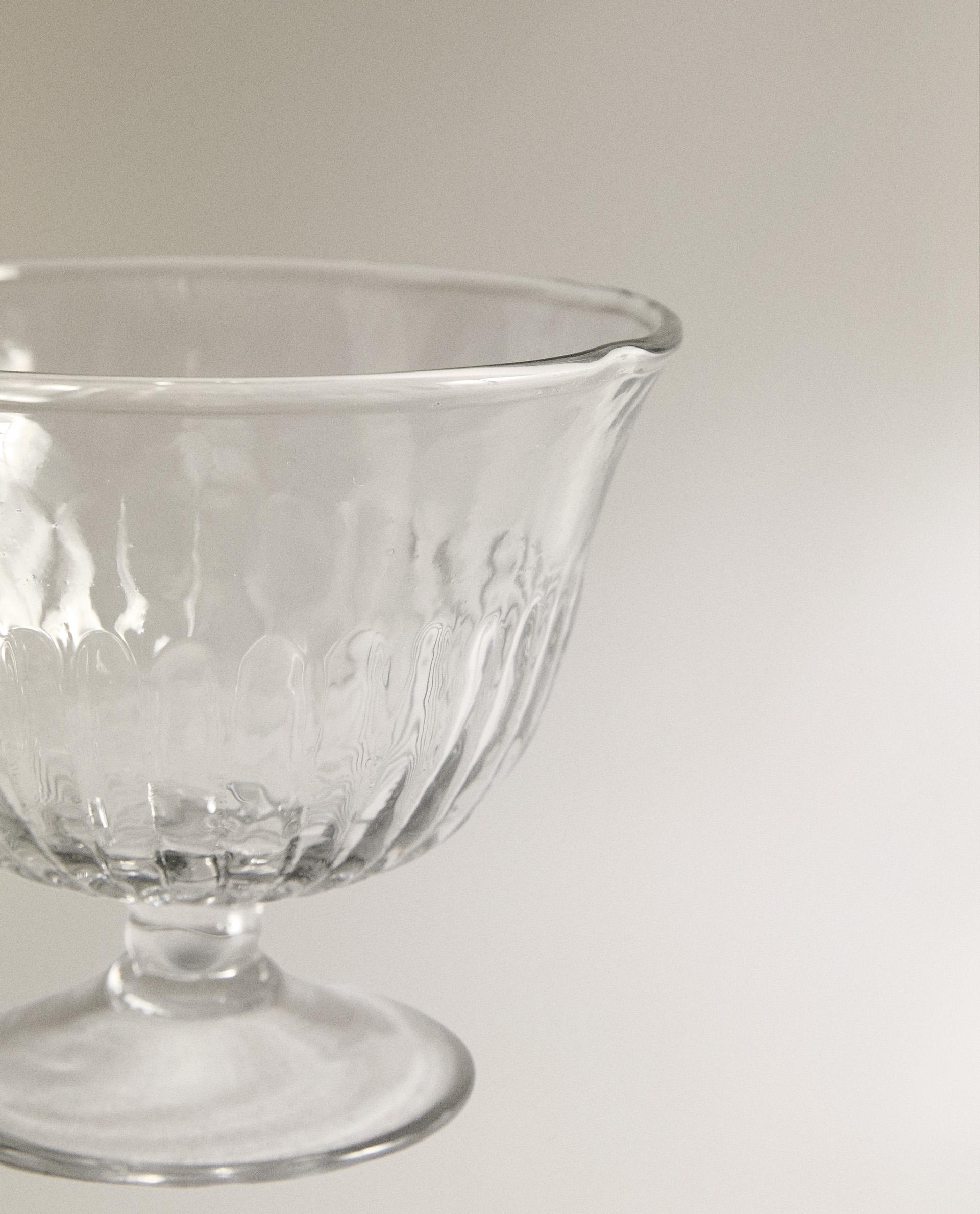 STRIPED GLASS SNACK BOWL