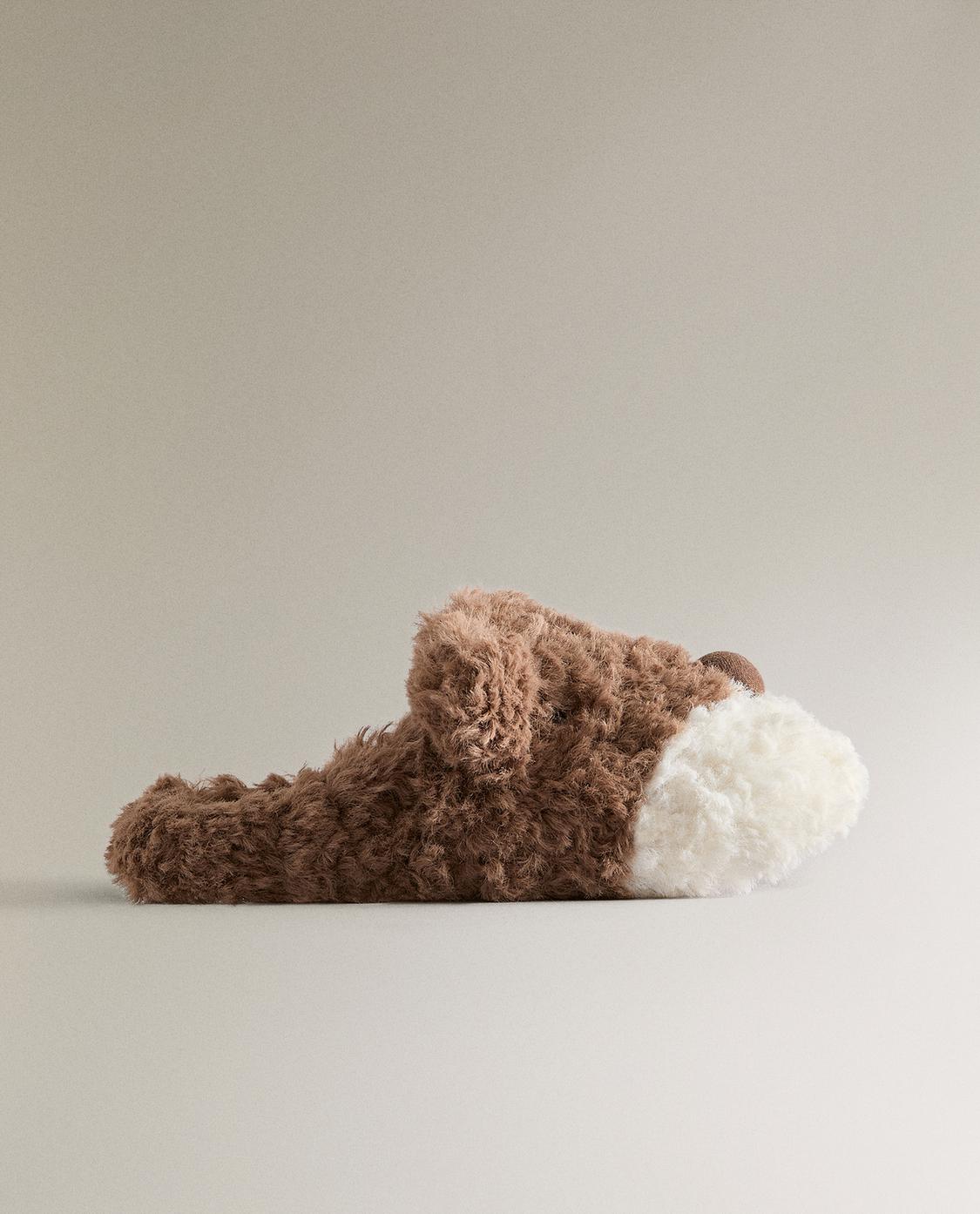 Faux Fur Zara Home Mules Zara Home Fuzzy Slippers SOFT FAUX FUR