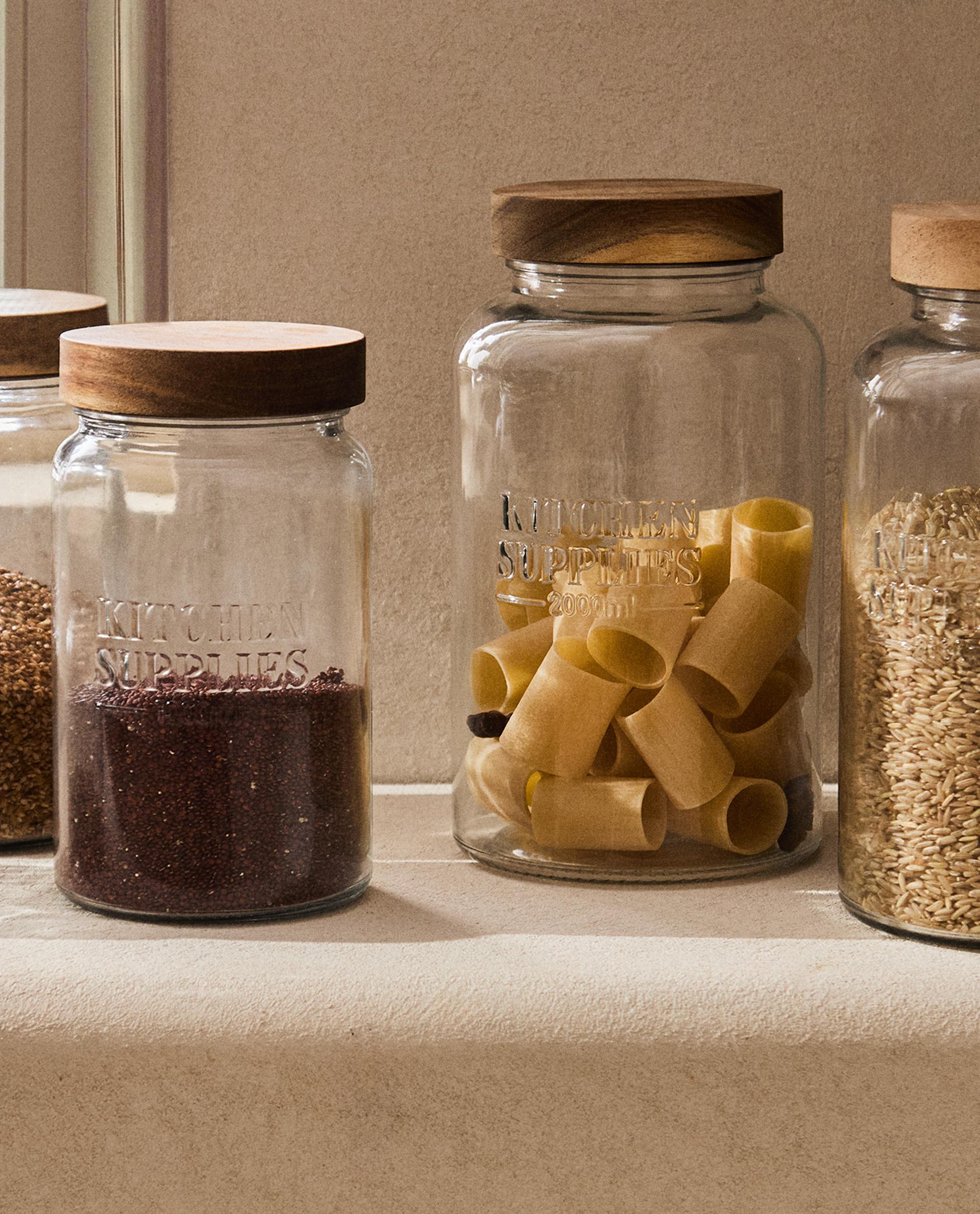 GLASS SCREW-ON STORAGE JAR