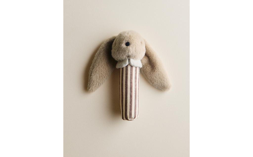 KIDS' BUNNY SOFT TOY RATTLE