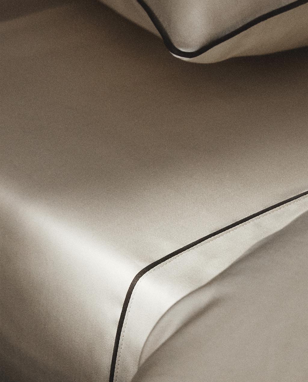 LENZUOLO DI SOPRA IN SATIN CON PIPING