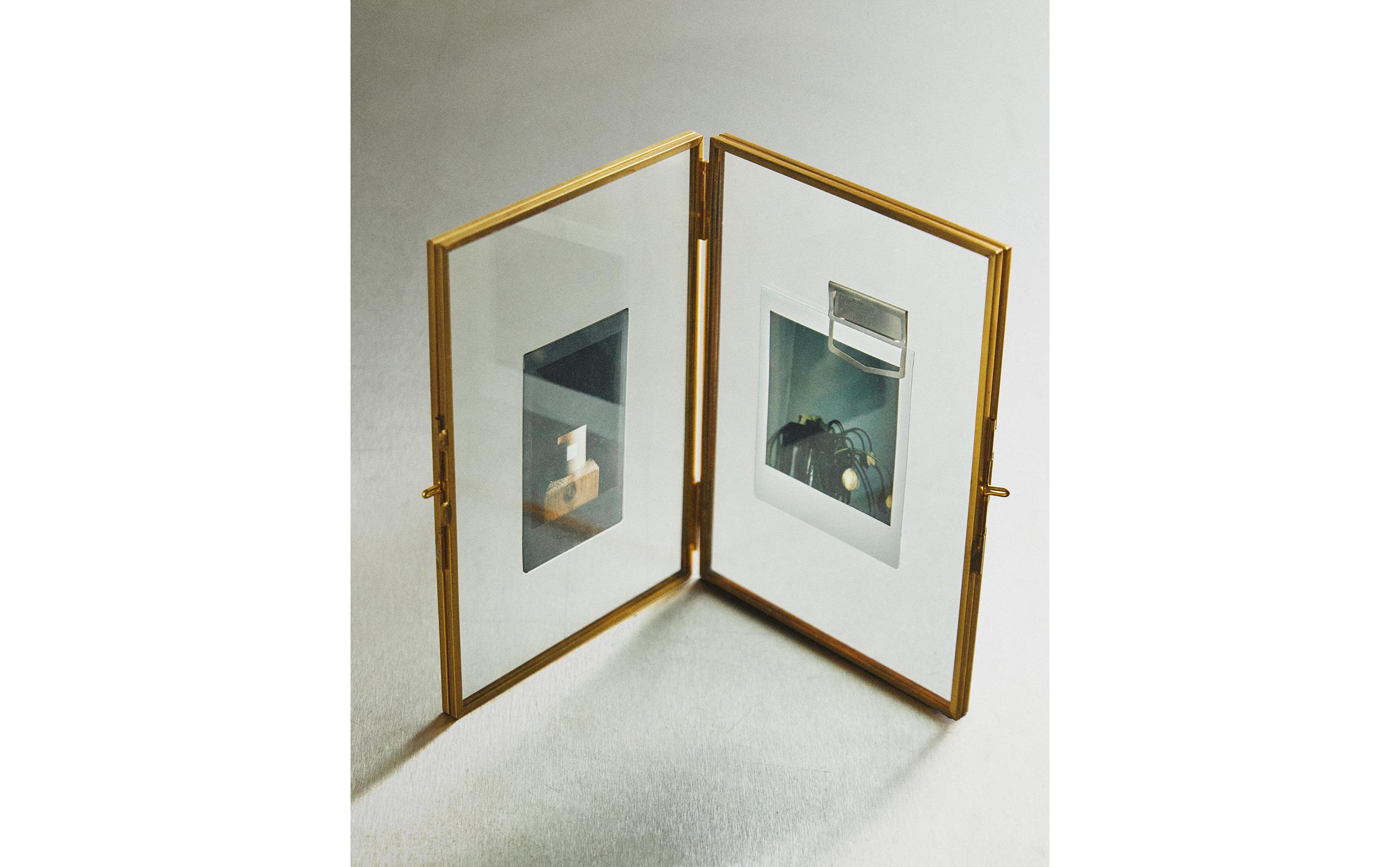 DOUBLE GOLDEN PHOTO FRAME