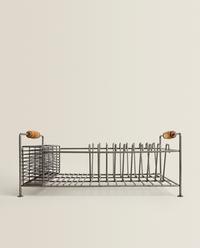 IRON AND ACACIA WOOD DISH DRAINER product thumbnail 4