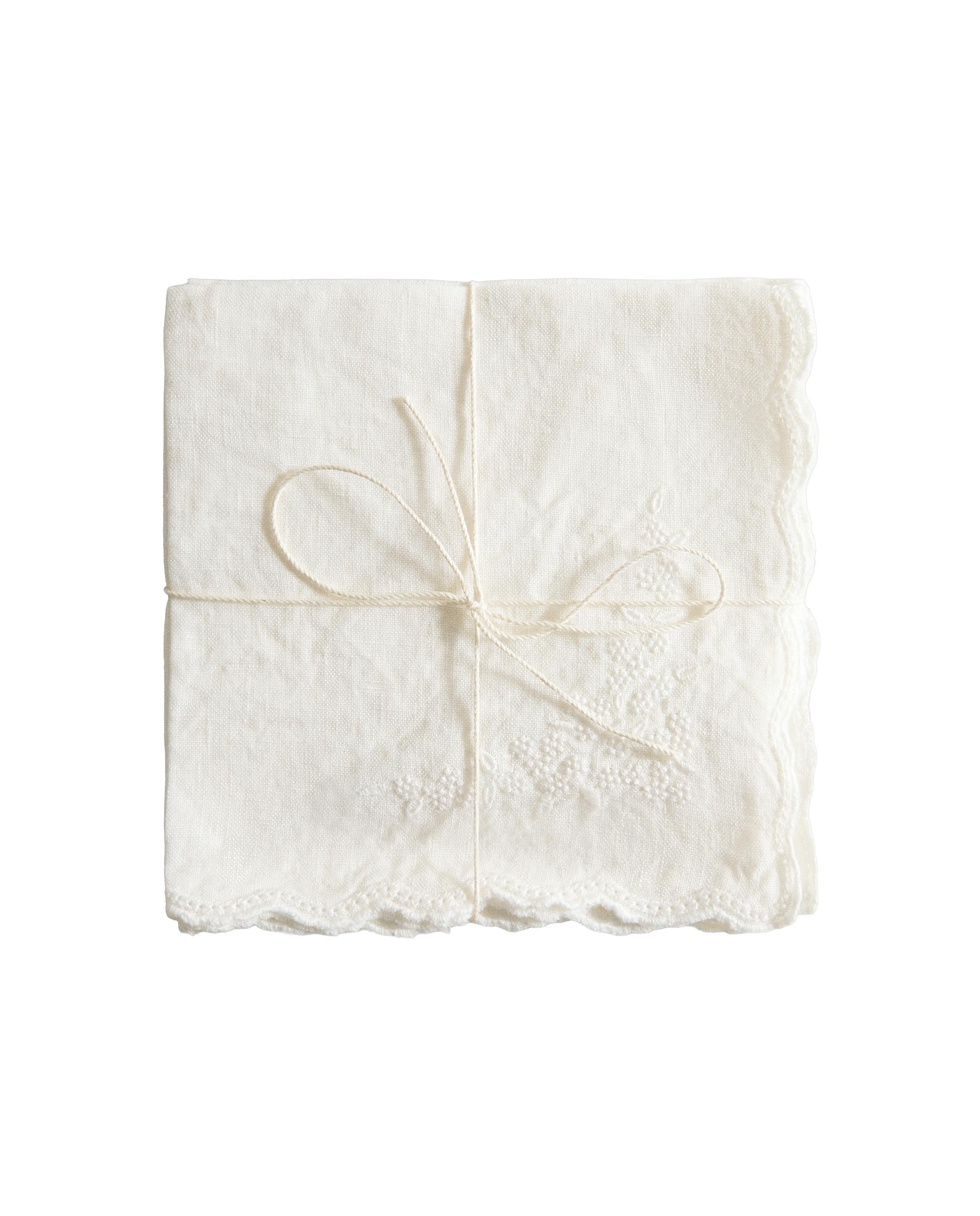 PACK OF EMBROIDERED WASHED LINEN HAND TOWELS (PACK OF 2) product thumbnail 4