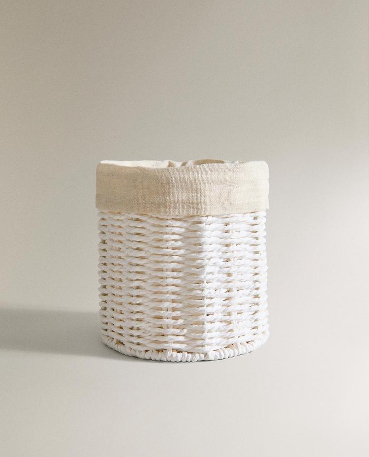 ROUND BASKET WITH COTTON LINING ROUND BASKET WITH COTTON LINING