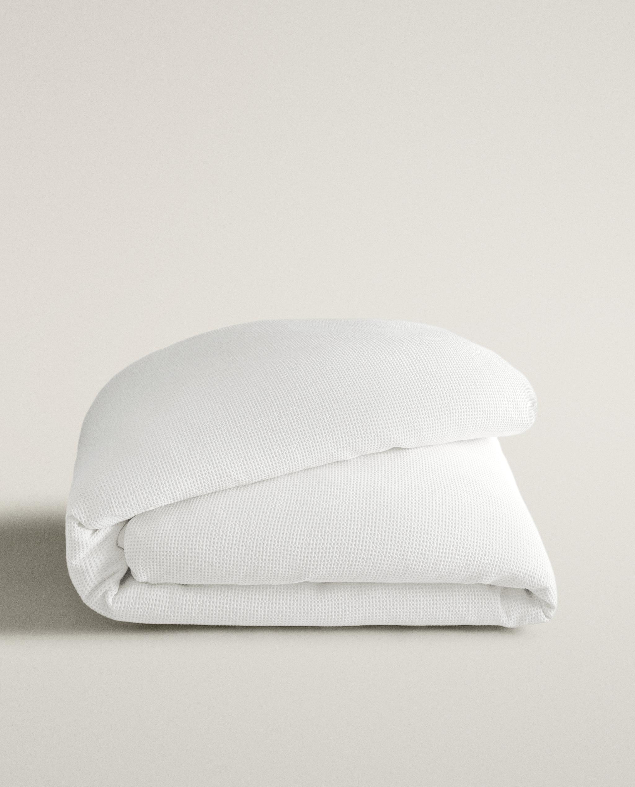 MINI WAFFLE-KNIT COTTON DUVET COVER product thumbnail 9