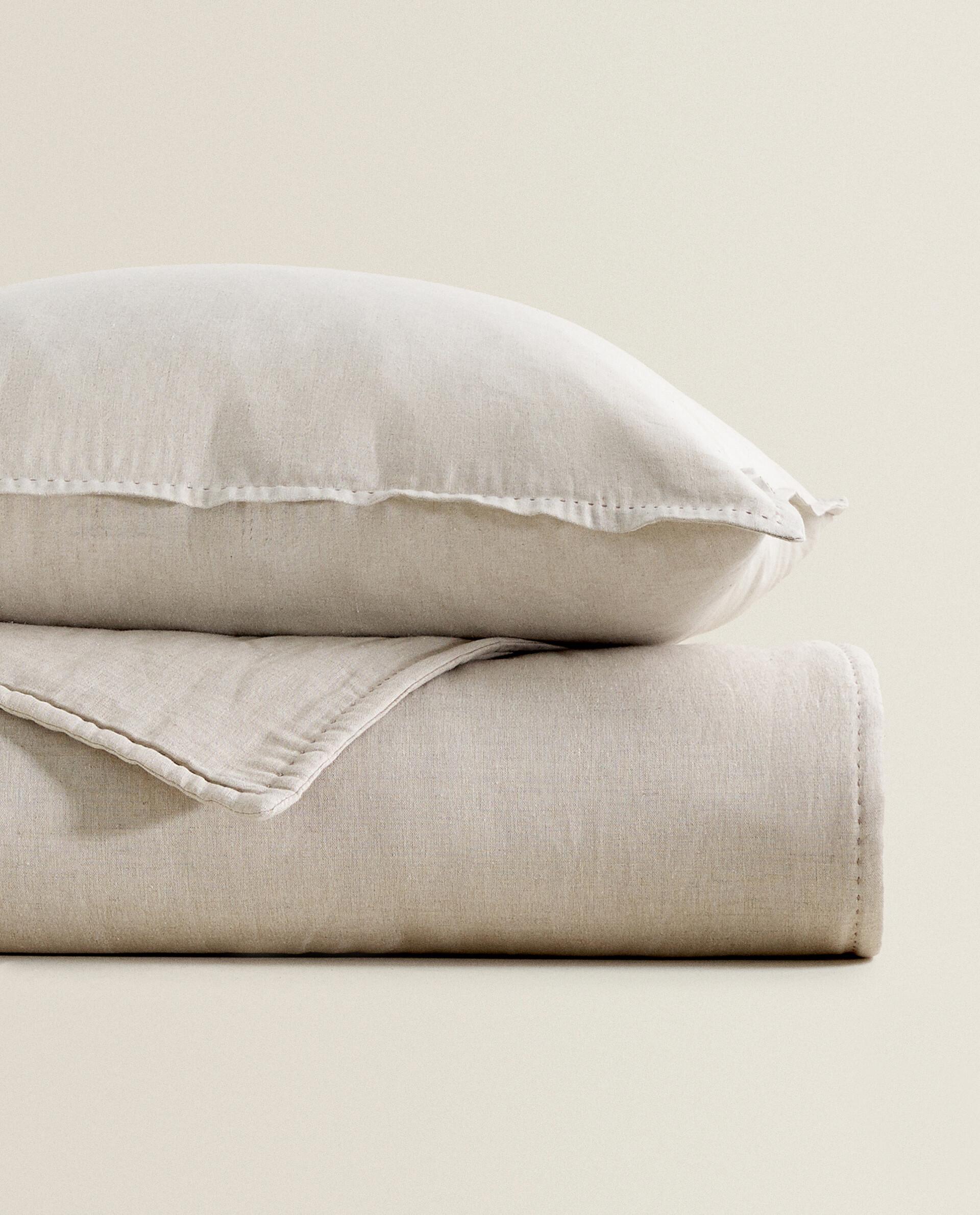 ZARA HOME リネン　ベッドカバーと枕カバー2枚セット リネン ベッドカバー | Zara Home 日本/Japan