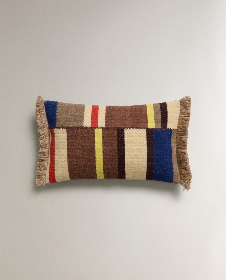 COLOUR BLOCK WOOL CUSHION COVER x COLLAGERIE