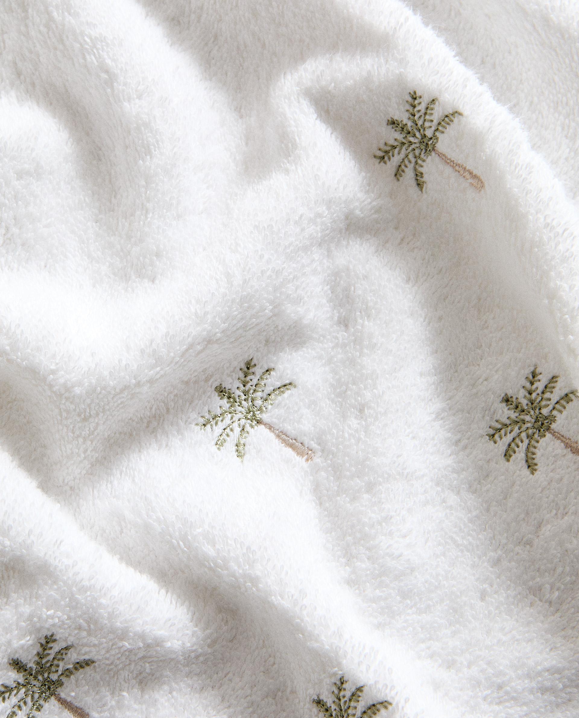 ヤシの木 刺繍 バスタオル | Zara Home 日本/Japan