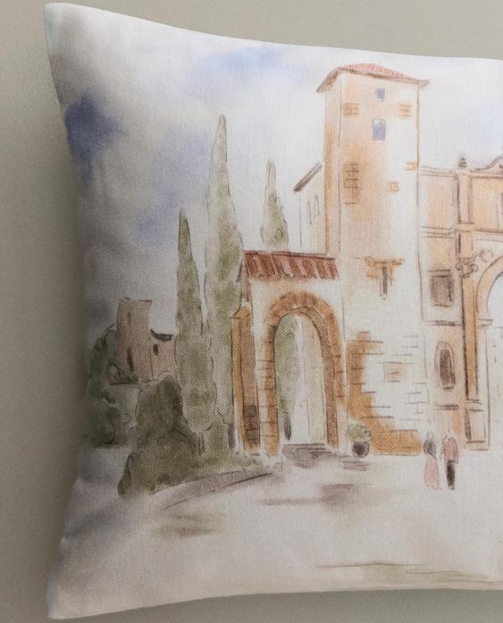 PORT PRINT CUSHION COVER