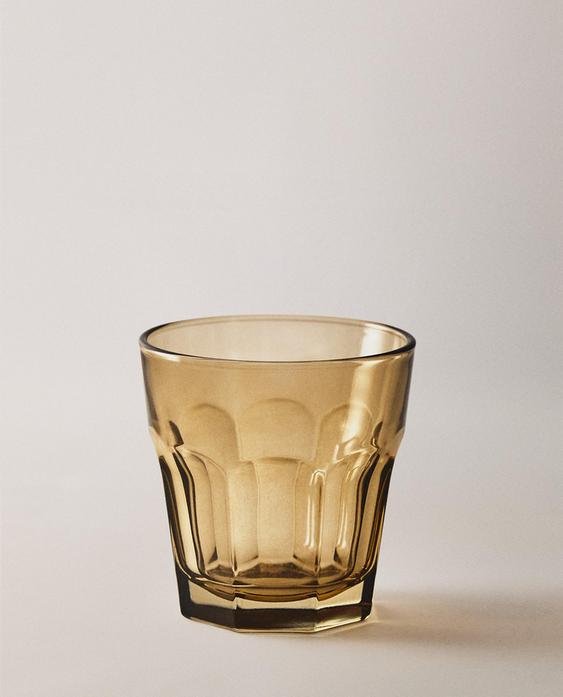 レリーフ ファセット ガラス コーヒー タンブラー