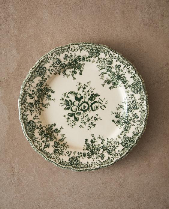 Floral Earthenware Dinner Plate